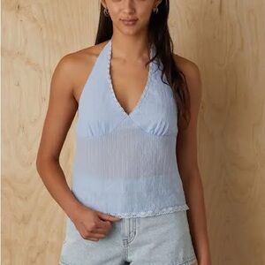NWT PacSun Light Blue Halter Top
